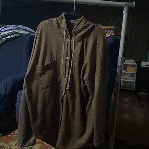 Dark brown size 2XL shacket (shirt jacket)